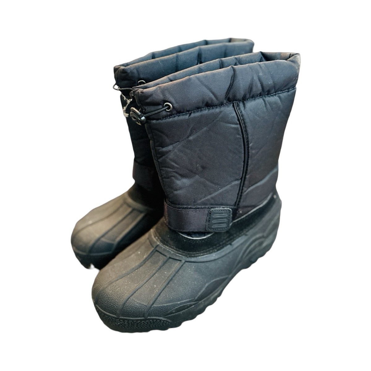 Black Women’s Snow Boots Waterproof Warm Insulated Zipper Winter Shoes Size 