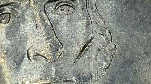 2014-P Jefferson Nickel Error: Struck Through/Die Chip - Picture 4 of 11