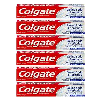 6 Packs Colgate Baking Soda And Peroxide Whitening Bubbles Toothpaste 2.5 oz
