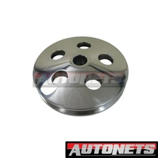 Polish Billet Aluminum Type 2 II Power Steering Pump Pulley SBC SWP press on fit