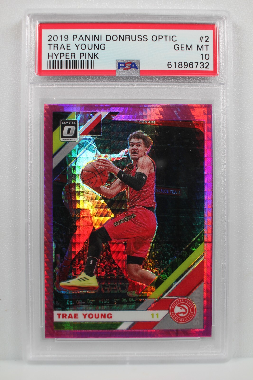 2019-20 Panini Donruss Optic Hyper Pink #2 Trae Young PSA 10 GEM MT-FREE US SHIP