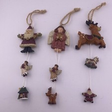 Seasonal Shop Hobby Lobby "Miniatures Angels, Santa, Reindeer Ornaments Mini 3