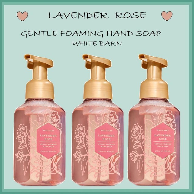 Bath & Body Works White Barn Lavender Rose Gentle Foaming Hand Soap X 3