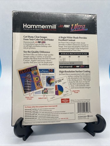 Hammermill Jet Print Ultra Matte Inkjet Paper 8.5"x11" 100 Letter Sheets Coated - Picture 4 of 10