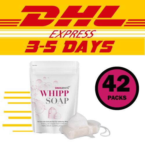 100gx42 Snail White Whipp Soap Delicate Net Softening Bar Foam Face Shower Cream - Picture 1 of 2