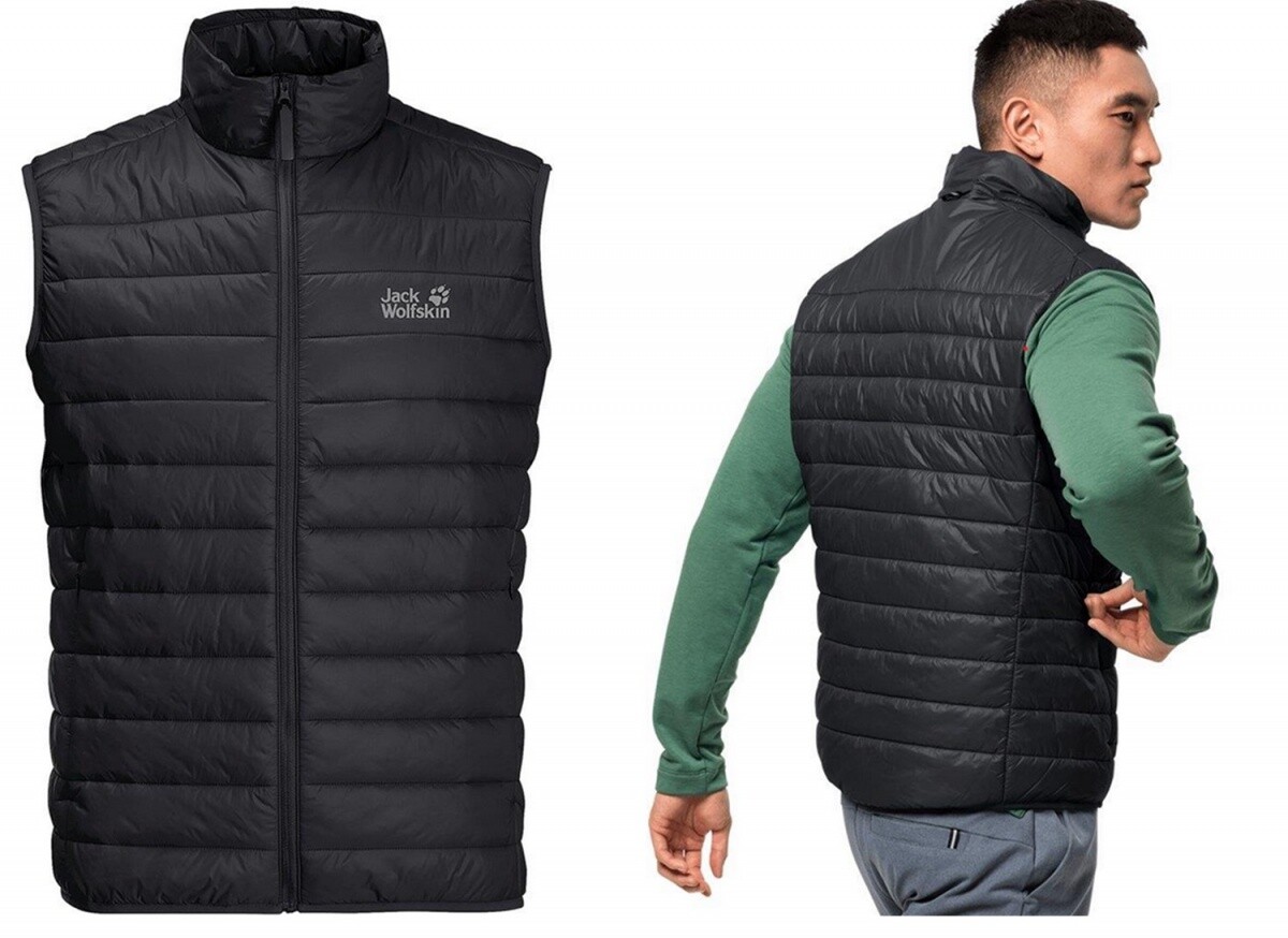 Jack Wolfskin JWP Vest Windproof Mens Quilted Gilet Waistcoat