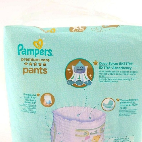 Pampers Premium Care Pants 21 Pack Diapers, Size XL (Made in JAPAN) IDN Import - Picture 10 of 11
