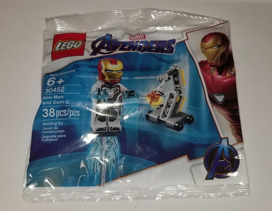 lego iron man and dum e polybag