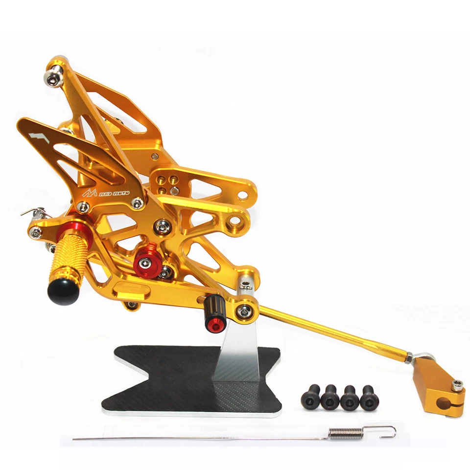 CONJUNTO TRASEIRO AJUSTÁVEL YAMAHA YZF R1 2007-2008 CONJUNTO TRASEIRO CONJUNTO TRASEIRO PINOS DE PÉ DOURADO  - Imagem 3 de 4