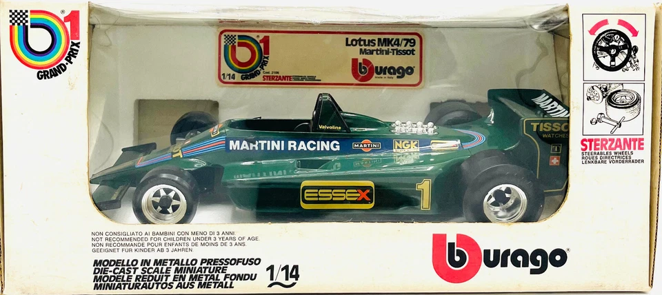 EBOND Modellino F1 Lotus MK4/79 - Martini Tissot - 1978 - Bburago - 1:14 - 0411 - Immagine 2 di 2