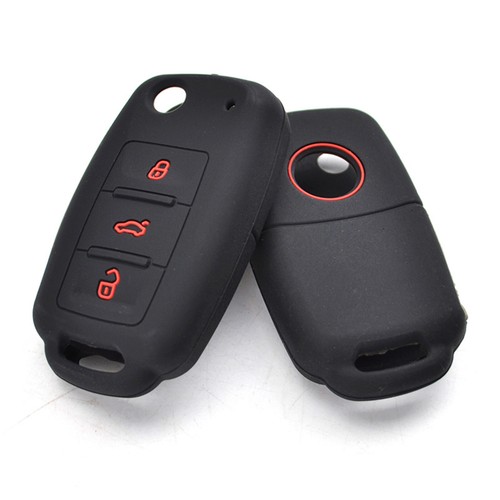 For VW Polo Golf Passat Tiguan Jetta Silicone Key Case Remote Fob Cover 3 Button - Picture 5 of 6