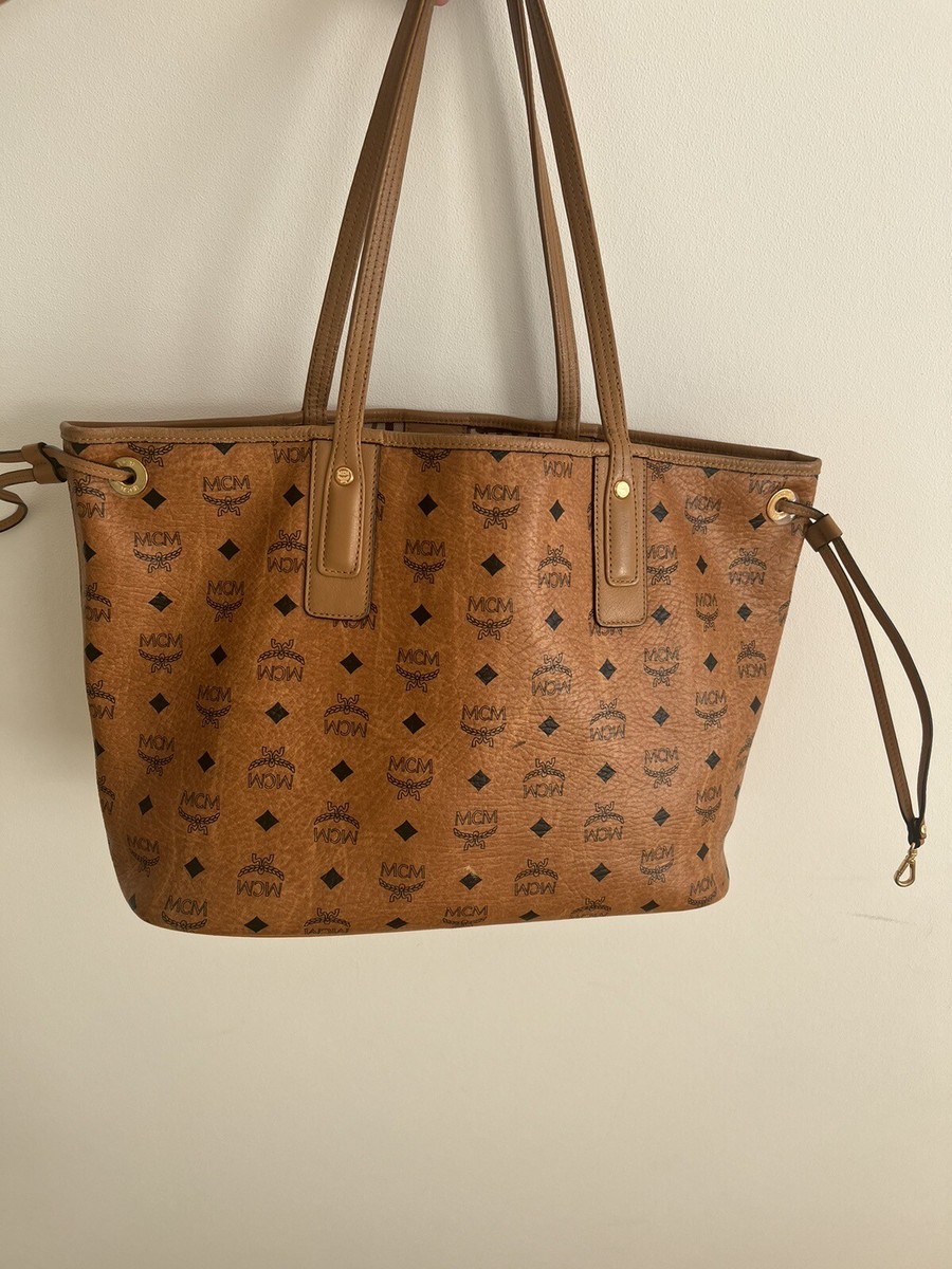 Shopping Bag Mcm Henkeltasche Schwarz Mcm Patricia Visetos Mcm