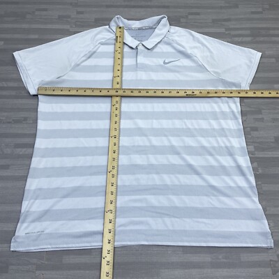 Nike Zonal Cooling Golf Polo Shirt Mens 2XL AH8465-100 Gray