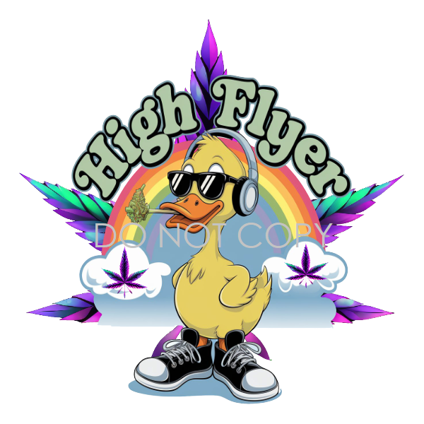 420 UV-Resistant Stoner Duck Vinyl Sticker – Weatherproof Weed Design