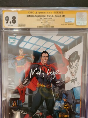 Batman/Superman: World's Finest #19 Signed By NICOLAS CAGE CGC SS