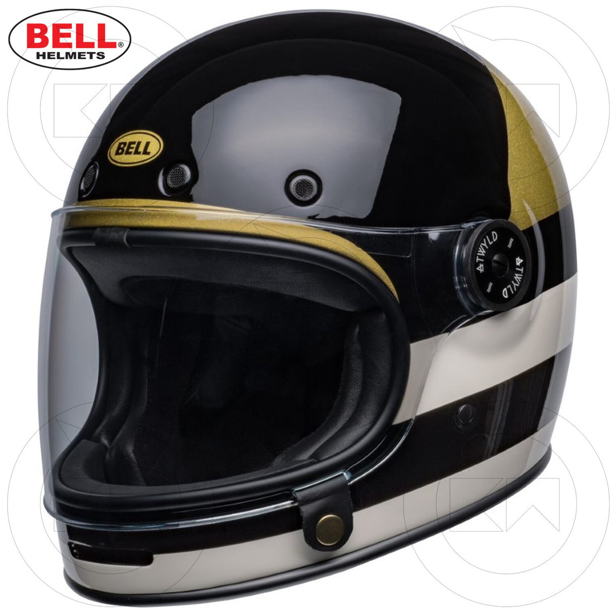 Helmet Bell Bullitt Atwyld Orion Gloss Black/Gold Integral