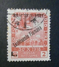 ITALY ITALY RIVER 1921 Pro foundation Studio 2Lire pink brown USED ss.172