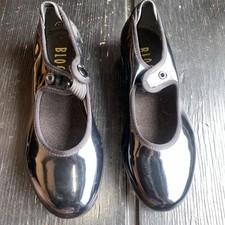 Bloch Black Tap Dance Girls Shoes TECHNO TAP size 12.5