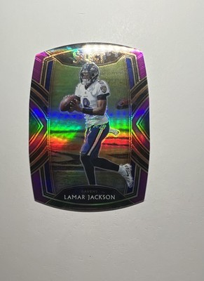 2020 Panini Select - Club Level Lamar Jackson #203 Purple Prizm Die-Cut