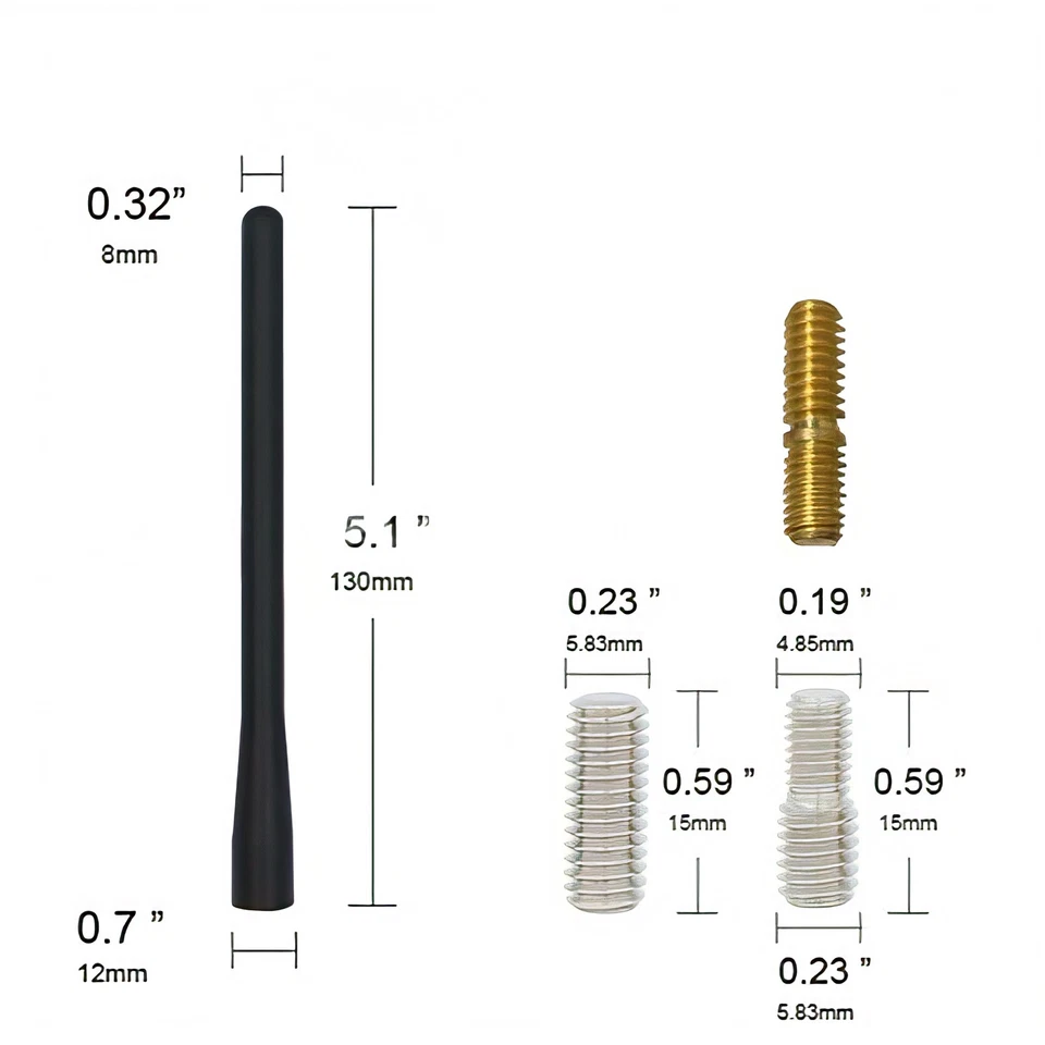 Mástil de antena corto de 5 pulgadas radio AM/FM para Ford F-150 F150 2009-2021 negro Foto 2 de 4