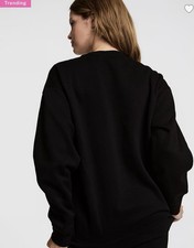 Victoria's Secret PINK Campus Fleece Oversized Crew Sweatshirt  Size: Large