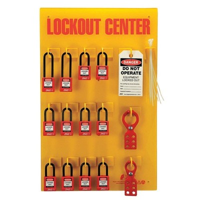 ZING 7115 Lockout Station,Filled,12 Padlocks 12E751