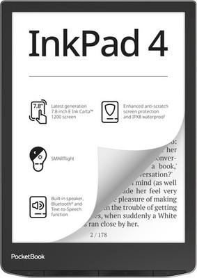 PocketBook InkPad 4 Stardust Silver eReader mit 300 DPI 32GB