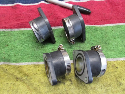 OEM 1980  Suzuki GS850 Air Intake Manifold Carb Carburetor Boots Set - Picture 4 of 7