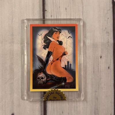 Vampirella Signed Card Don Paresi Vampires & Vixens 1994 Auto Rare!