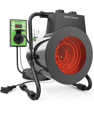 #ad Buyplus Greenhouse 1500W Heater with Digital Thermostat Heaters For Garage Patio $74.95