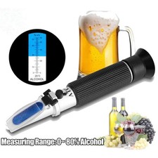 Alkohol Refraktometer Alkoholometer 0 ~ 80% v/v Handwerkzeug Tester Meter Neu
