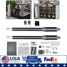 650LB Automatic Heavy Duty Arm Dual Swing Gate Opener DC Motor Remote Control US