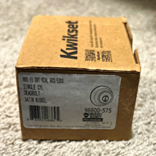 Kwikset 660 Single Cylinder Deadbolt w/ Key Satin Nickel, MPN 96600-575