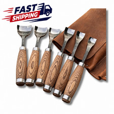 Professional Woodworking Tool Hand-Forged Spoon Carving Gouge Set 52100 Steel