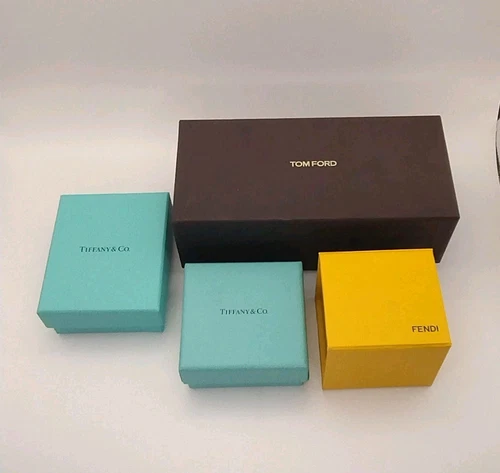 Pacchetto scatole di design vuote 2 x Tiffany & Co. blu acqua Fendi Tom Ford