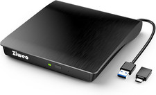 External CD DVD Drive, Portable USB 3.0 Type-C CD Burner CD /-RW Drive