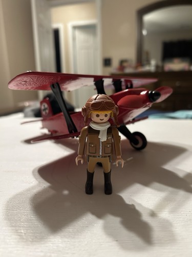 Custom Playmobil World War I German Airplane With Pilot