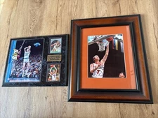 Lot Of 2! Vintage Larry Bird Plaque & Autographed Framed Picture NO COA