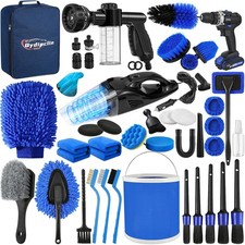 45Pcs Professional Car Detailing Kit for Interior Exterior Wheels