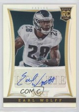 2013 Panini Select Silver Prizm Rookie Auto /199 Earl Wolff #261 Auto 0a2