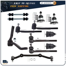 For 1983-1995 Chevy S10 12Pcs Front Ball Joints Center Link Tie Rod Ends Kit