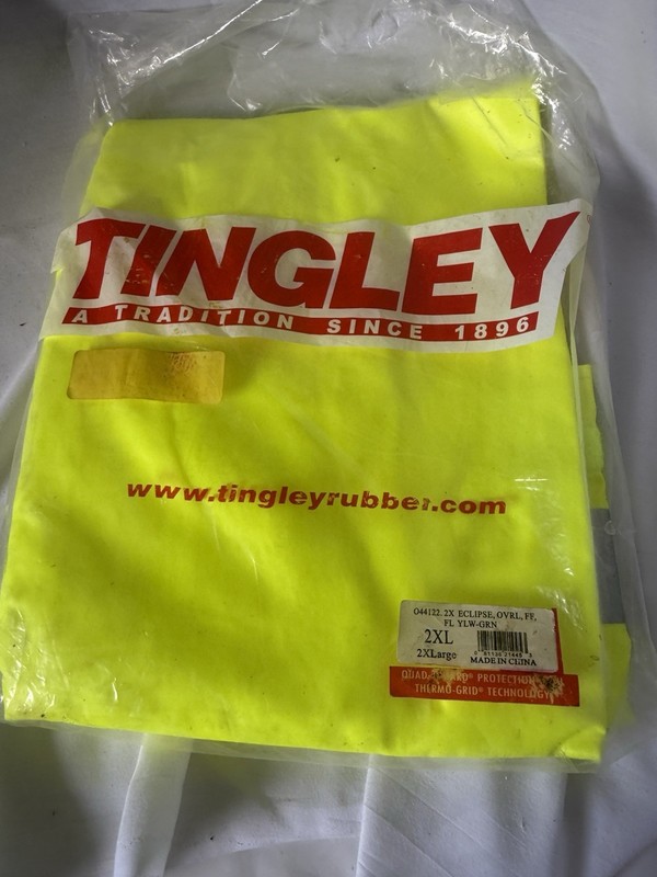Tingley Raincoat 2XL New In BaG NEON YELLOW