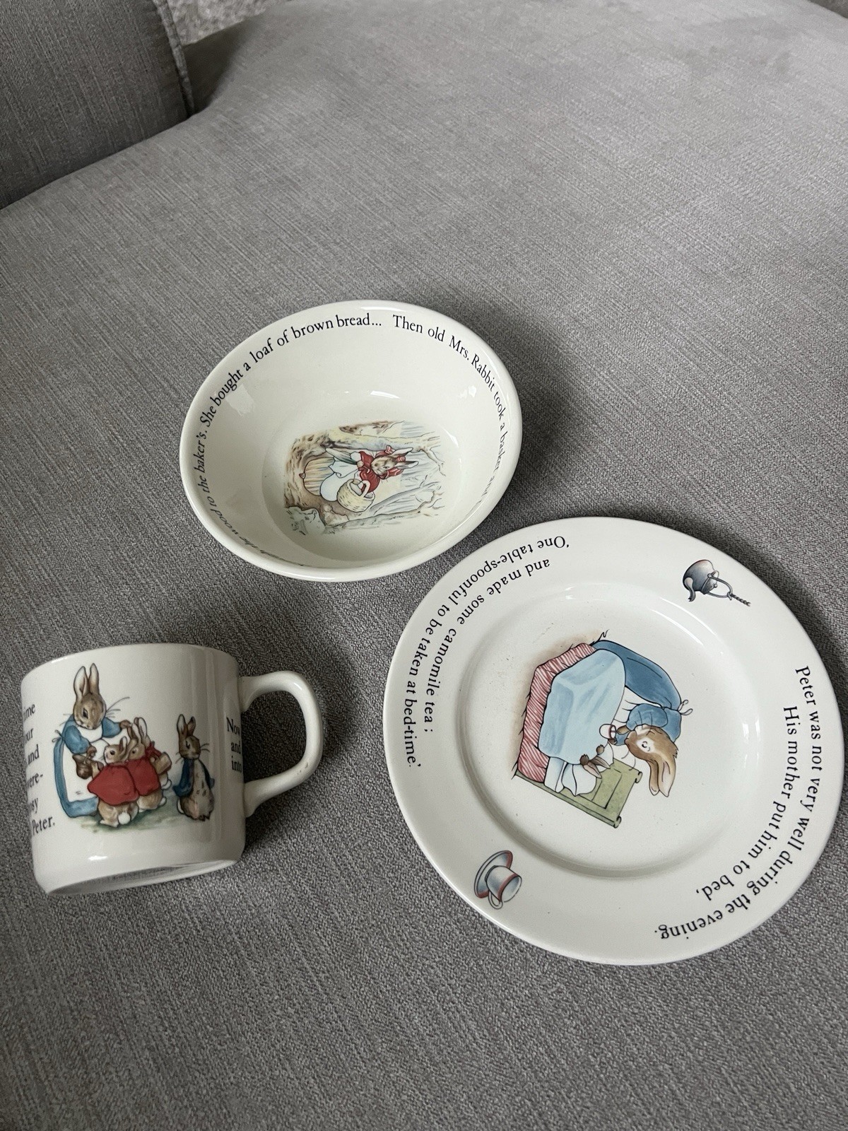 Wedgwood Beatrix Potter “Peter Rabbit” nursery set