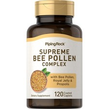 Bee Pollen Complex  120 Caplets  Bee Propolis  Royal Jelly  by Piping Rock