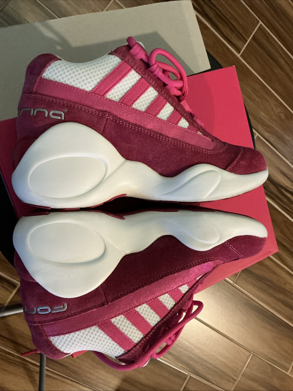Fornarina Up 1183 Women EU 37 Wedge Sneaker Pink Lightly Used image 7