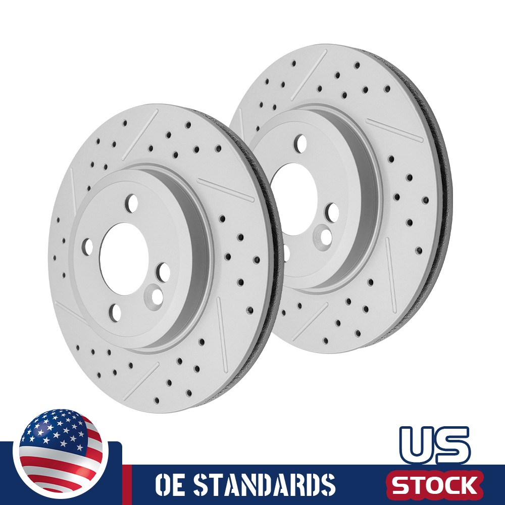 280mm For 2007 - 2016 Mini Cooper Front Drilled Disc Brake Rotors