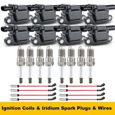 High Performance Ignition Coil Spark Plug Wire For Chevy Gmc 5.3 6.2l Uf413
