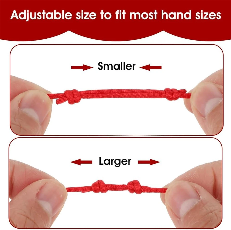 Kabbala-Armband roter Schnur Glücksarmband Damen Herren - Bild 3 von 4