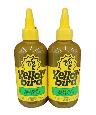Serrano Hot Sauce by Yellowbird Foods All Natural Non-GMO 2 pk of 9.8 oz bottles