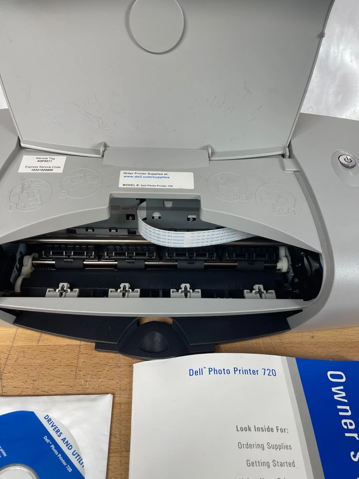Dell Photo Printer 720 Inkjet Printer w/ Driver CD & Owner’s Manual – Untested - Image 4 of 4